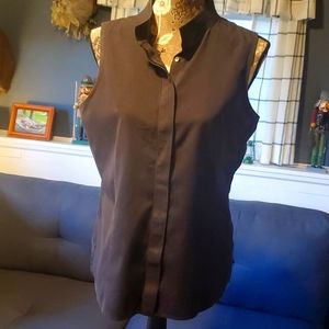 Talbots Women's Sleeveless Button Up Top